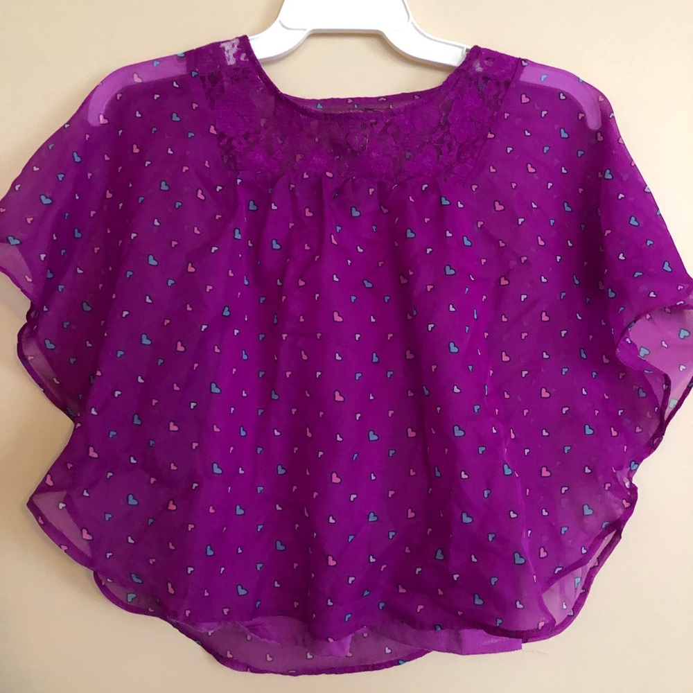 Purple shirt to overlay matching tang top
